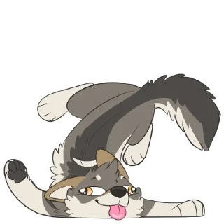 🙃 emoji Wolf Stickers by Pulex Telegram sticker 21 of 53
