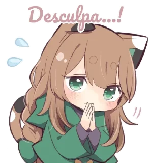 🙏 emoji Gatinha de roupa verde - @oneesanstickers Telegram sticker 9 of 40