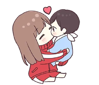 💖 emoji Guria de abrigo com bebê - @oneesanstickers Telegram sticker 14 of 40