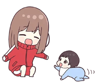 👶 emoji Guria de abrigo com bebê - @oneesanstickers Telegram sticker 23 of 40