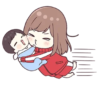💨 emoji Guria de abrigo com bebê - @oneesanstickers Telegram sticker 6 of 40