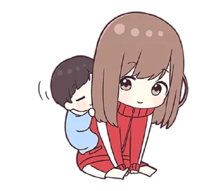 😄 emoji Guria de abrigo com bebê - @oneesanstickers Telegram sticker 20 of 40
