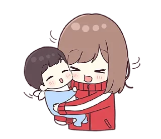 😆 emoji Guria de abrigo com bebê - @oneesanstickers Telegram sticker 18 of 40