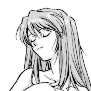 Sticker from Asuka Langley Manga