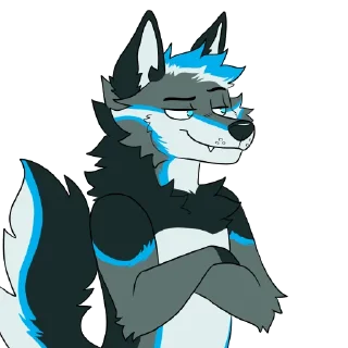 😏 emoji Knox the Wolf Telegram sticker 15 of 16