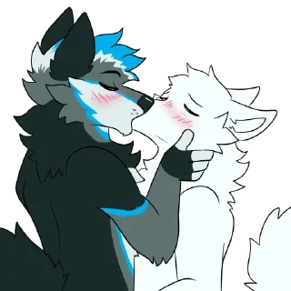 😚 emoji Knox the Wolf Telegram sticker 12 of 16