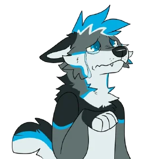 😭 emoji Knox the Wolf Telegram sticker 10 of 16