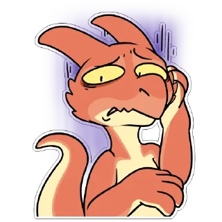 😰 emoji Red Kobold by maimface Telegram sticker 12 of 70