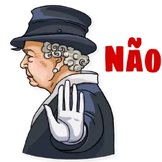 👎 emoji Rainha Elizabeth Telegram sticker 24 of 50