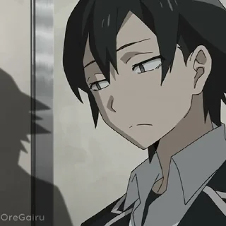 😟 emoji OreGairu by @animestickersii Telegram sticker 24 of 48