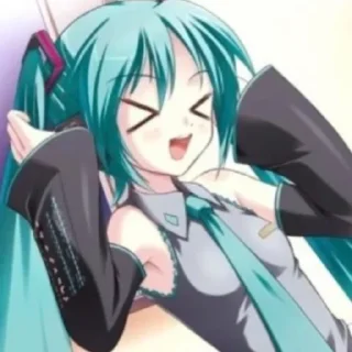 🎧 emoji Hatsune Miku Telegram sticker 7 of 31