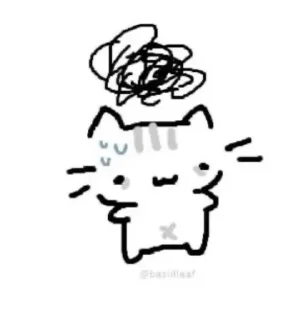 Sticker from silly cats.