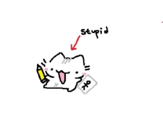 Sticker from silly cats.