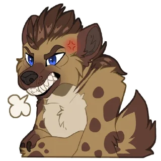 😤 emoji Jed the Hyena - by @SukariDragon Telegram sticker 6 of 21