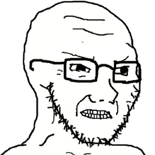 😠 emoji Wojak Telegram sticker 6 of 19