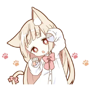 🤗 emoji Милашка тян @nyasticks (补档) Telegram sticker 9 of 36