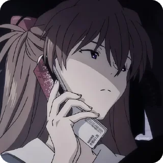 😒 emoji Evangelion ‣ @animestickersii @pinterest_to_stickerbot Telegram sticker 2 of 90