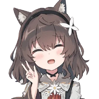 ✌️ emoji フィオちゃん Telegram sticker 9 of 50