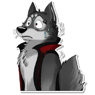 😨 emoji Tremor The Wolf Telegram sticker 13 of 21