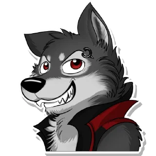 😃 emoji Tremor The Wolf Telegram sticker 20 of 21