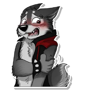 😳 emoji Tremor The Wolf Telegram sticker 7 of 21
