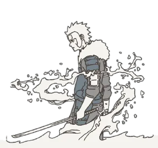 🌊 emoji Tobirama Senju @Blue_rose_sword Telegram sticker 17 of 40