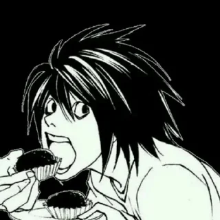 🧁 emoji L Lawliet - @Blue_Rose_Sword Telegram sticker 11 of 30