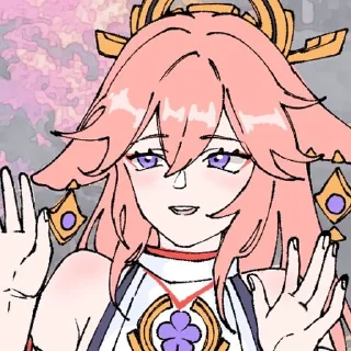 🤷 emoji Yae Goddess Telegram sticker 18 of 35