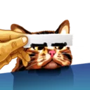 😐 emoji Meme The Cat Telegram sticker 15 of 42