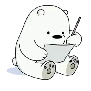 📝 emoji Polar (We Bare Bears) Telegram sticker 23 of 24