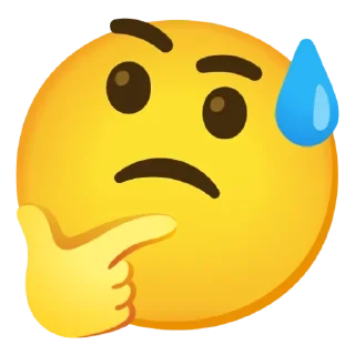 😅 emoji 🤔 Thinking @gboardpecks 🤔 Telegram sticker 6 of 120