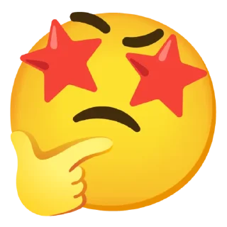 🤩 emoji 🤔 Thinking @gboardpecks 🤔 Telegram sticker 15 of 120