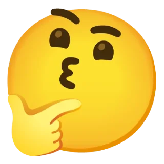 😗 emoji 🤔 Thinking @gboardpecks 🤔 Telegram sticker 10 of 120