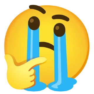 😭 emoji 🤔 Thinking @gboardpecks 🤔 Telegram sticker 9 of 120