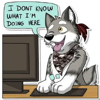 🖥 emoji Wulfer Wolf Telegram sticker 20 of 97