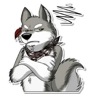 😒 emoji Wulfer Wolf Telegram sticker 23 of 97