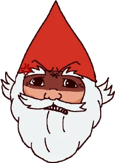 😡 emoji David The Gnome, but racist Telegram sticker 11 of 13
