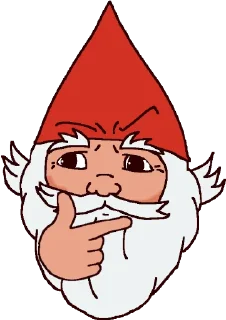 🤔 emoji David The Gnome, but racist Telegram sticker 10 of 13