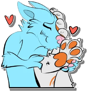😘 emoji @RileeTheWolfie - Paws (EPawArt) Telegram sticker 8 of 41