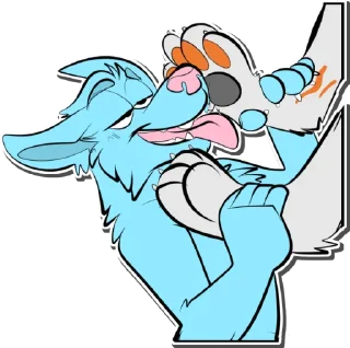 😋 emoji @RileeTheWolfie - Paws (EPawArt) Telegram sticker 9 of 41