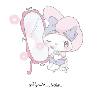 🐰 emoji My Melody pastel @Mycute_stickers Telegram sticker 11 of 25