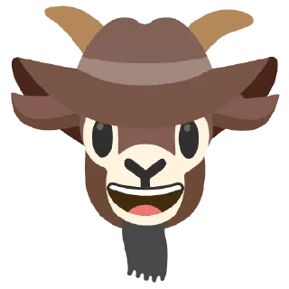 🤠 emoji Google Goat Telegram sticker 20 of 117