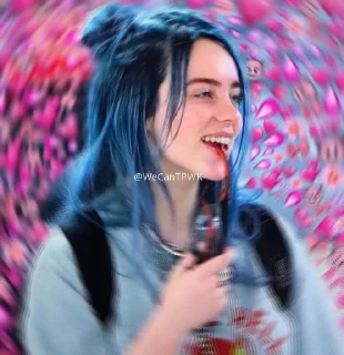 🥑 emoji Billie Eilish ✫ @WeCanTPWK Telegram sticker 12 of 77