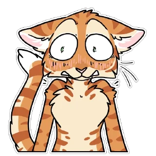 😳 emoji Orange Cat by maimface Telegram sticker 12 of 65