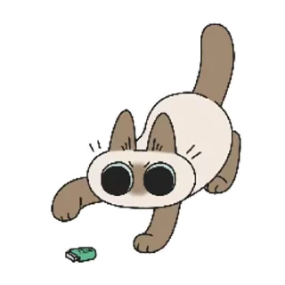 👋 emoji Siamese Cat Azuki 2 Telegram sticker 8 of 16