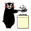 🍴 emoji Kumamon Telegram sticker 6 of 40