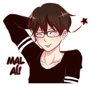 😅 emoji The one guy with glasses Telegram sticker 18 of 45