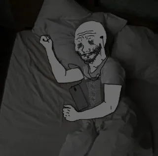😞 emoji Wojak, The Feels Guy Telegram sticker 3 of 120