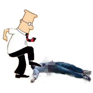 🦵 emoji Scott Adams Telegram sticker 18 of 23