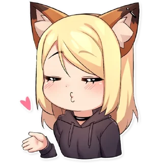 😘 emoji Ely the Red Fox (@foxwithpaws) Telegram sticker 13 of 27